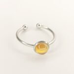 FOTO DE Anillo de acero con CORNALINAA