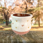 foto de Mate de cerámica diseño PEPERINA rosa viejo