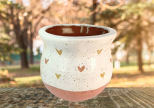 foto de Mate de cerámica diseño PEPERINA rosa viejo